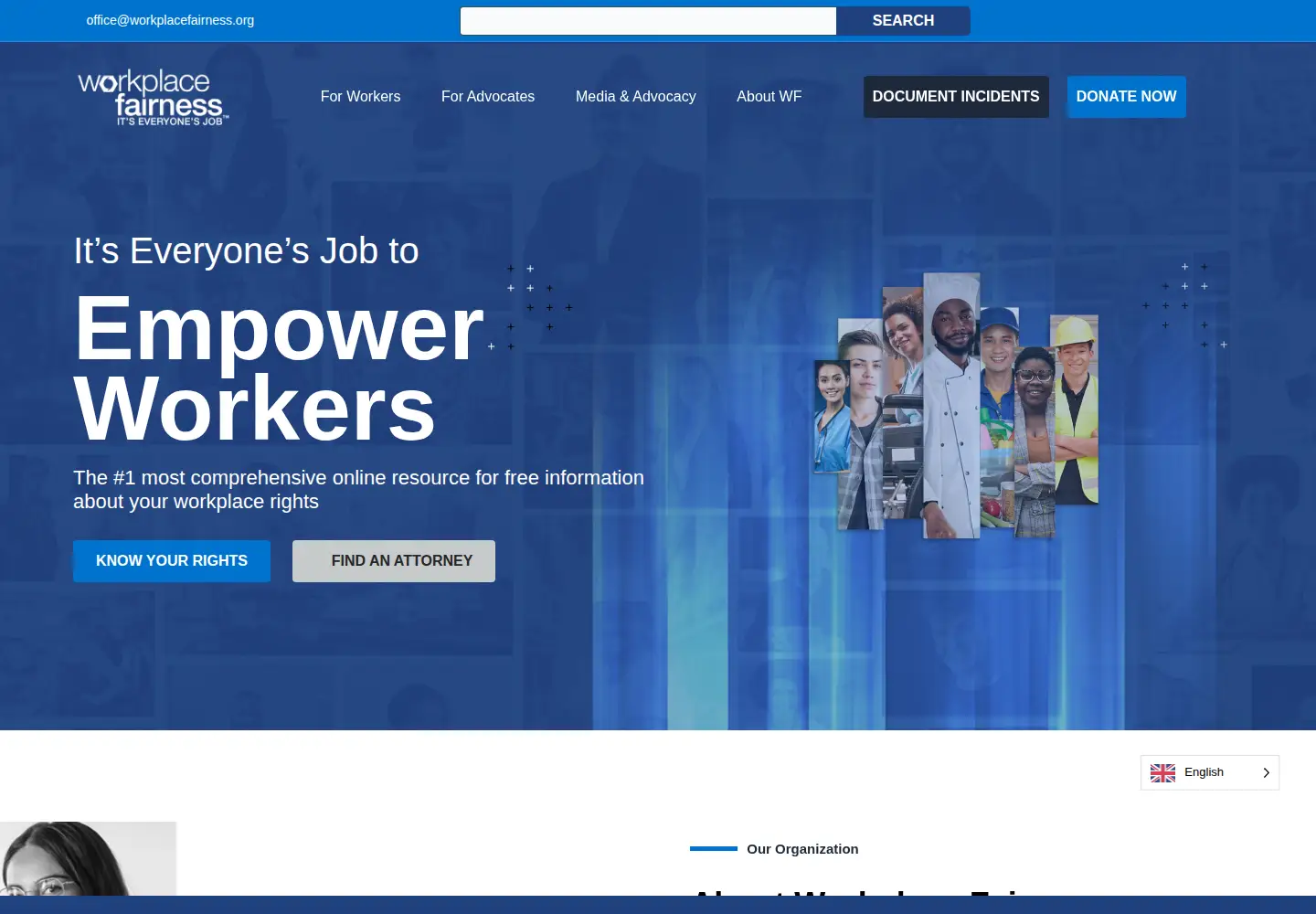 Screenshot of workplacefairness.org