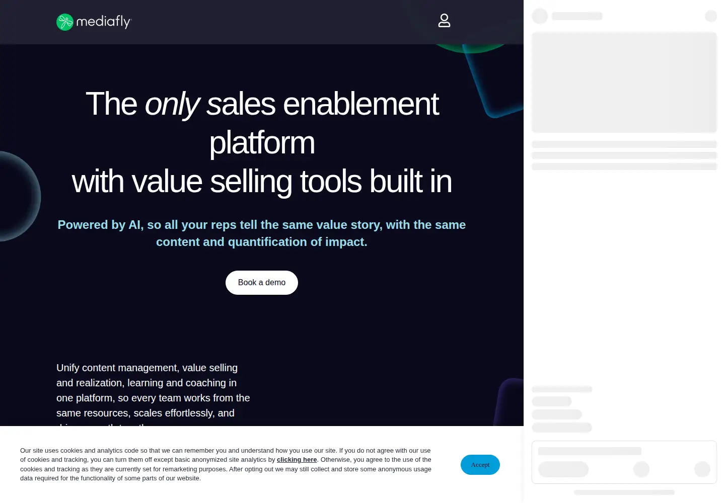 Screenshot of mediafly.com