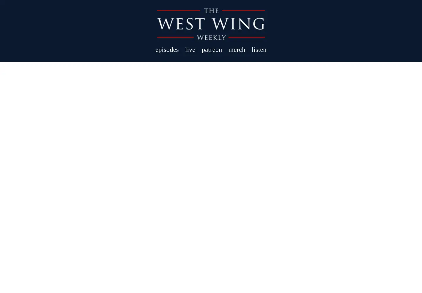 Screenshot of thewestwingweekly.com