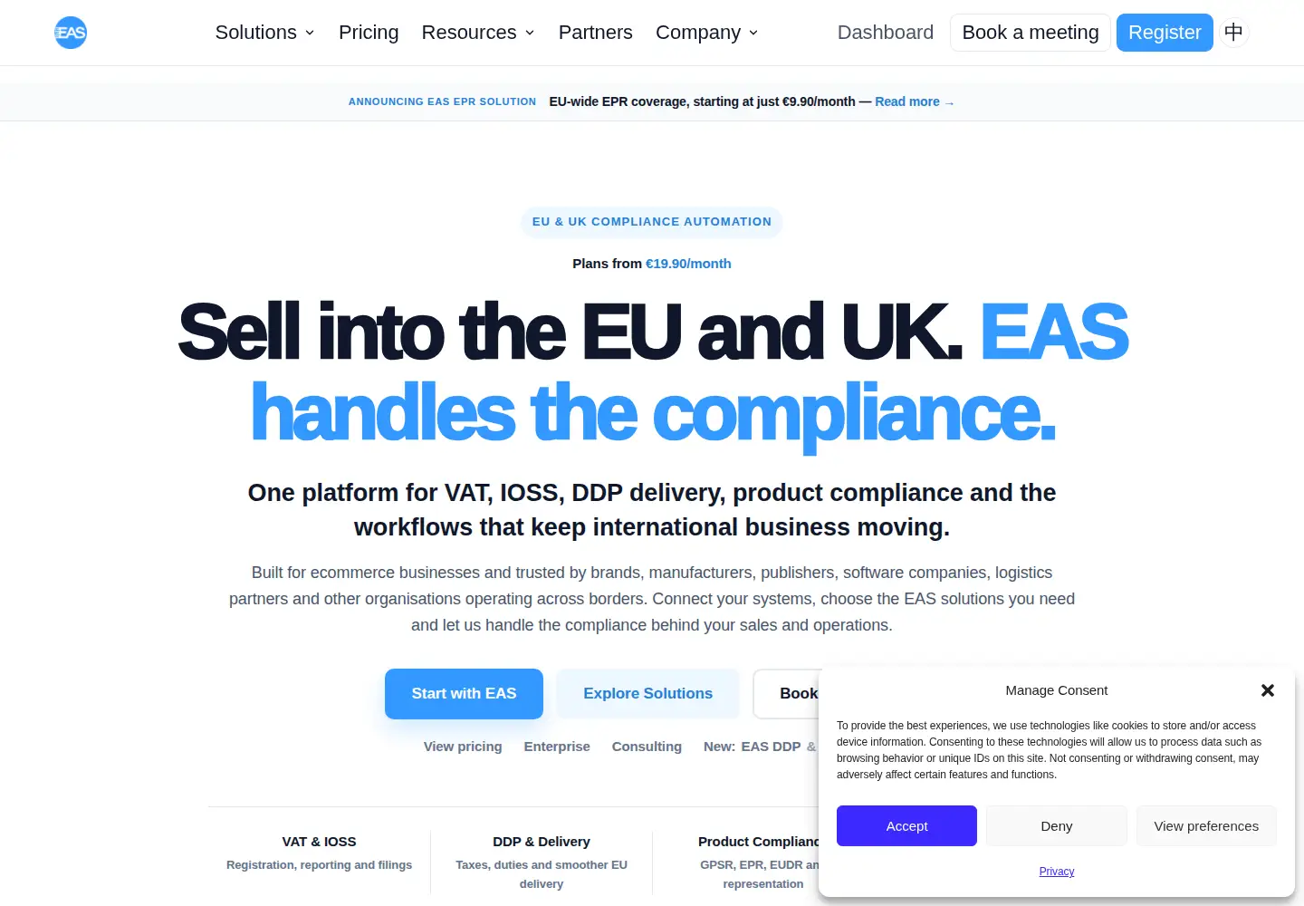 Screenshot of easproject.com