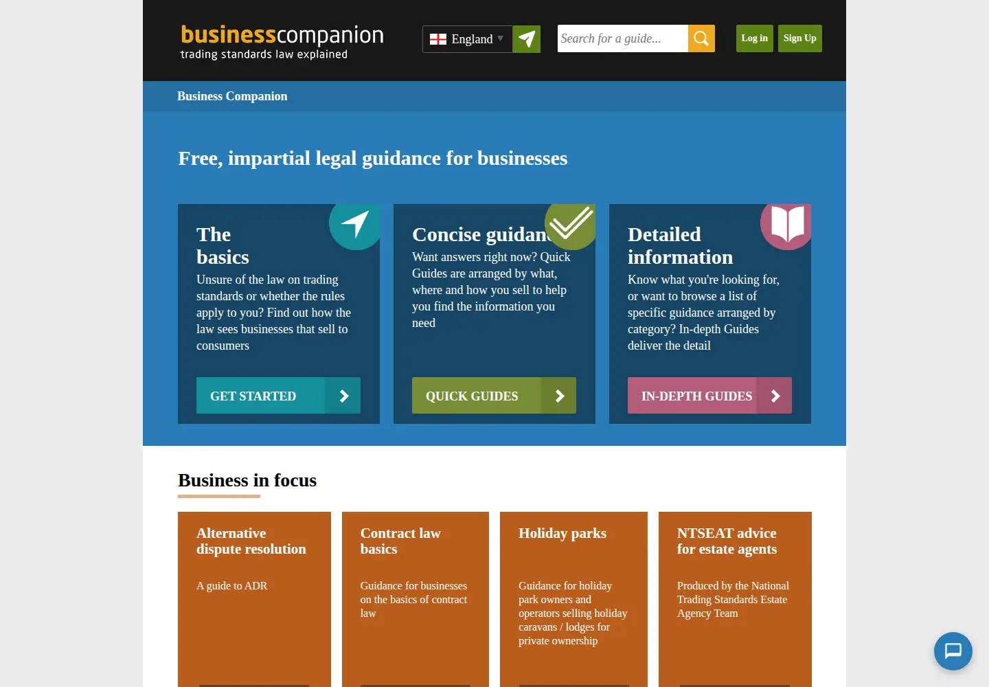 Screenshot of businesscompanion.info