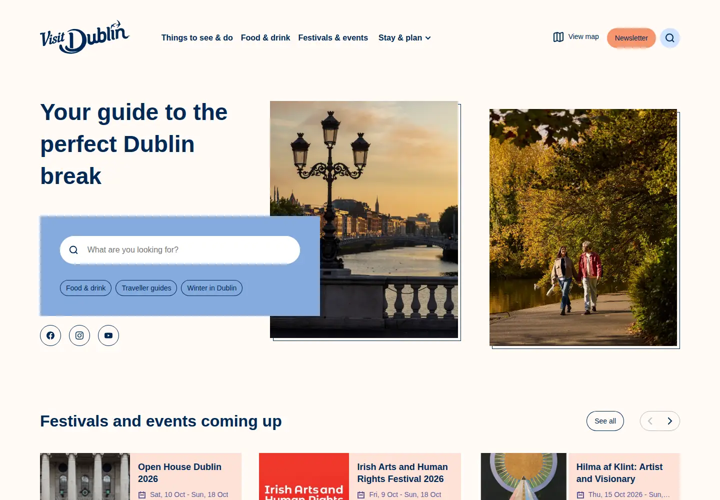 Screenshot of visitdublin.com