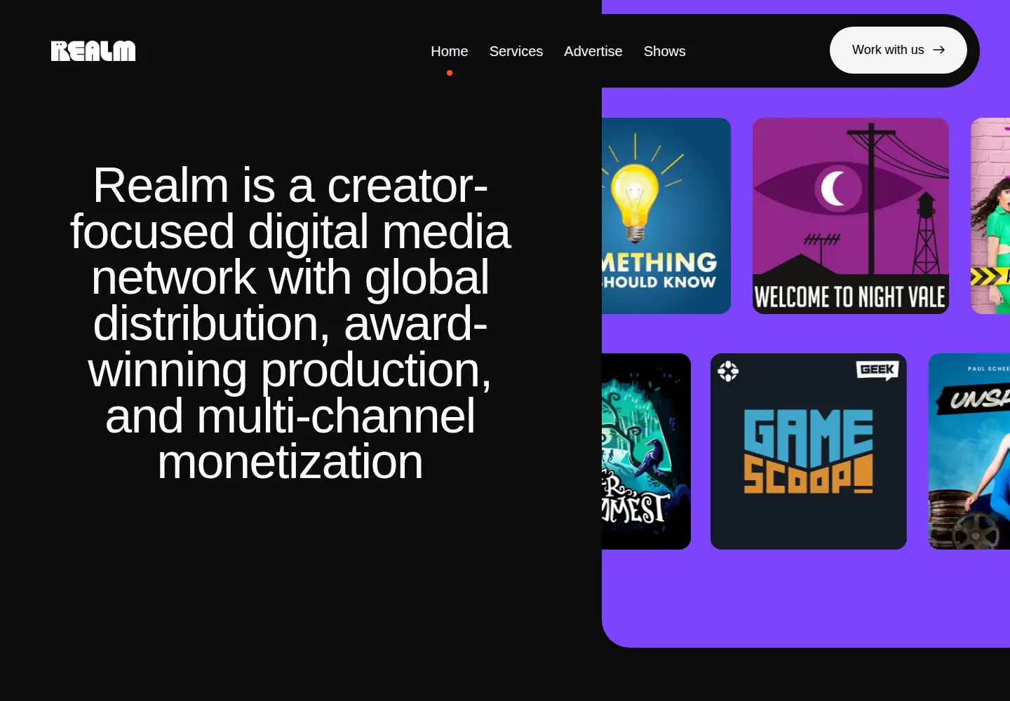 Screenshot of realm.fm