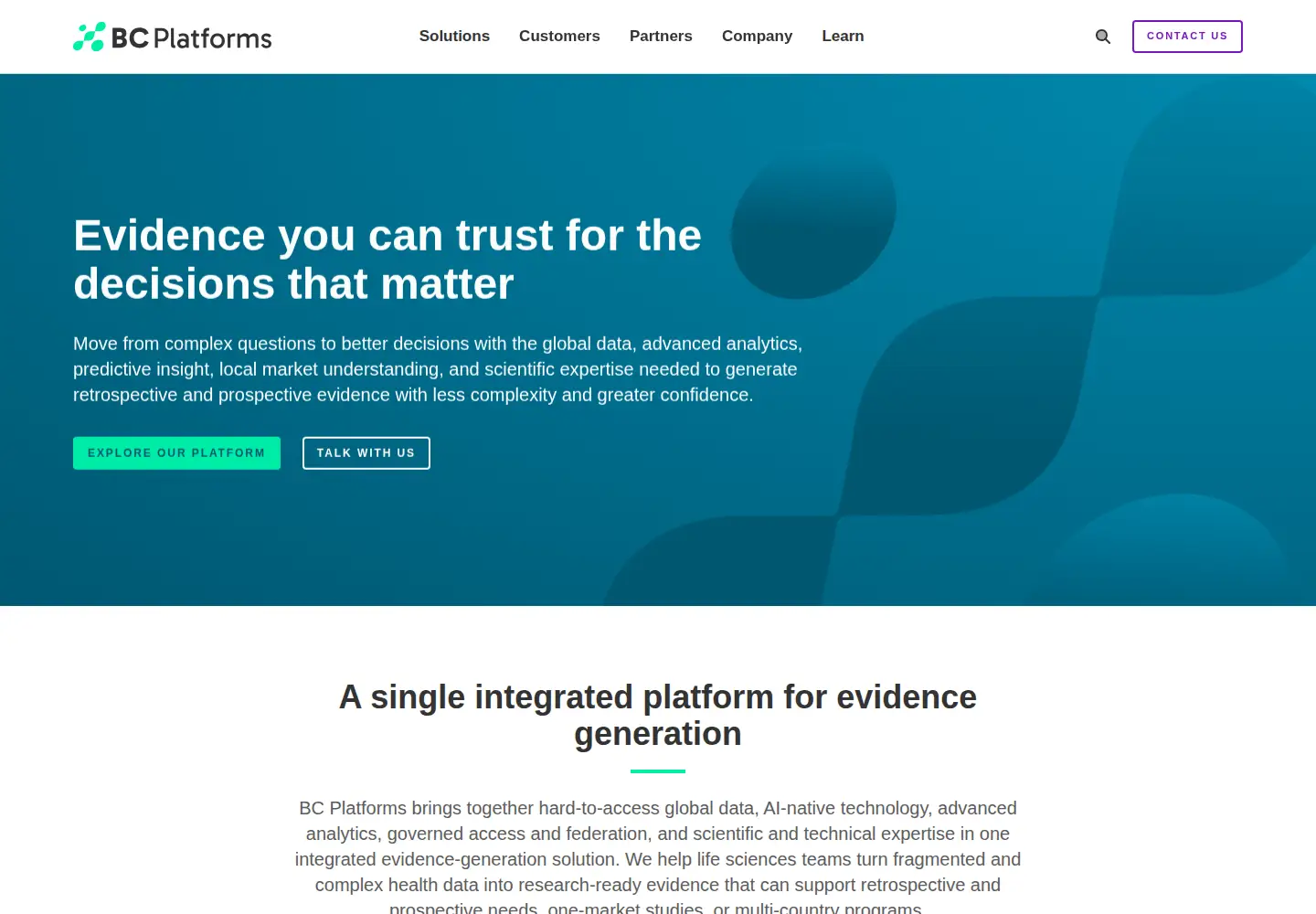 Captured homepage of bcplatforms.com in the current scan