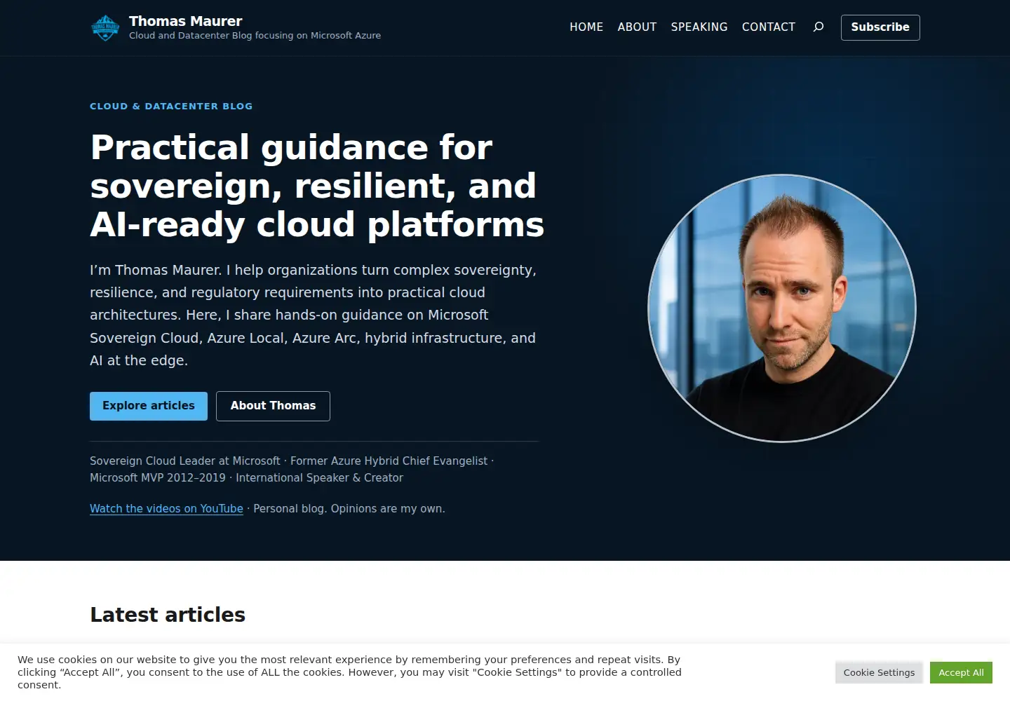 Screenshot of thomasmaurer.ch
