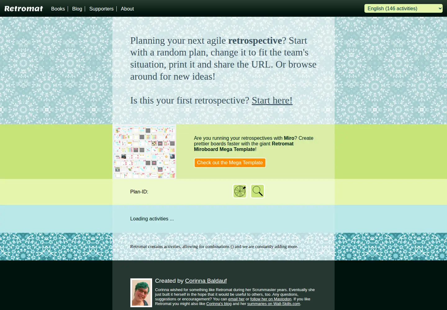 Screenshot of retromat.org