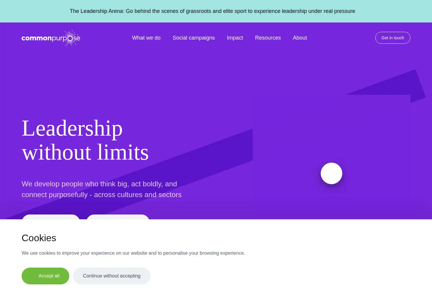 Screenshot of commonpurpose.org