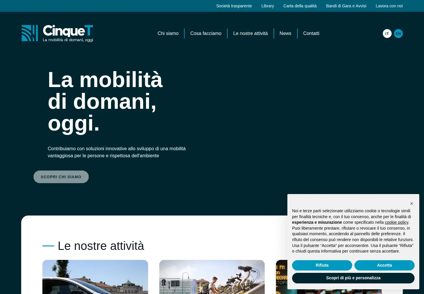 Captured homepage of 5t.torino.it in the current scan