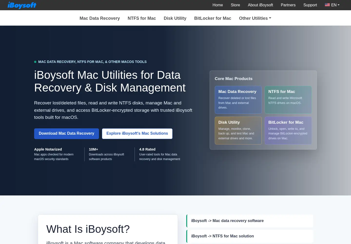 Screenshot of iboysoft.com