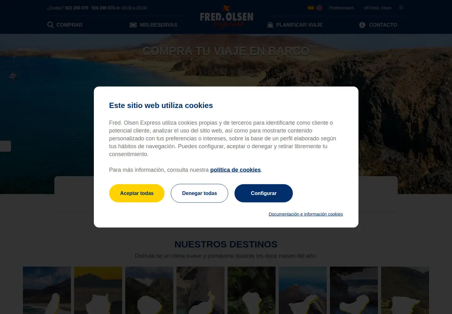 Screenshot of fredolsen.es