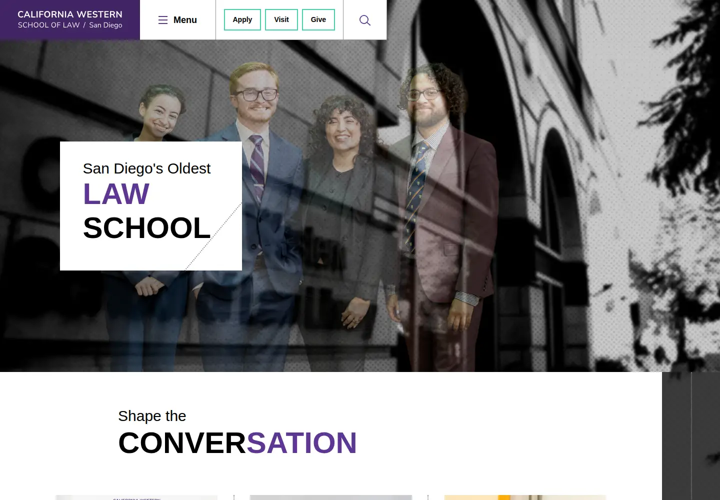 Screenshot of cwsl.edu