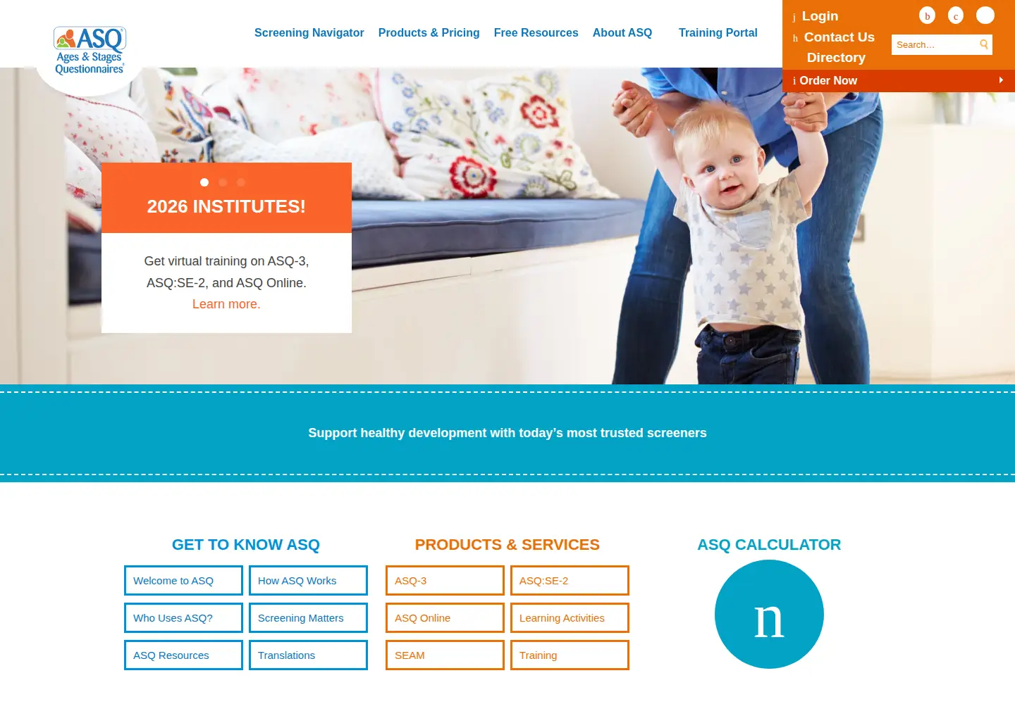 Screenshot of agesandstages.com