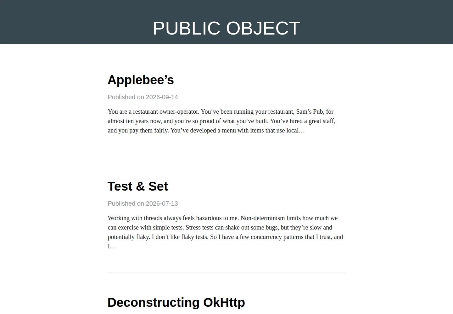 Screenshot of publicobject.com