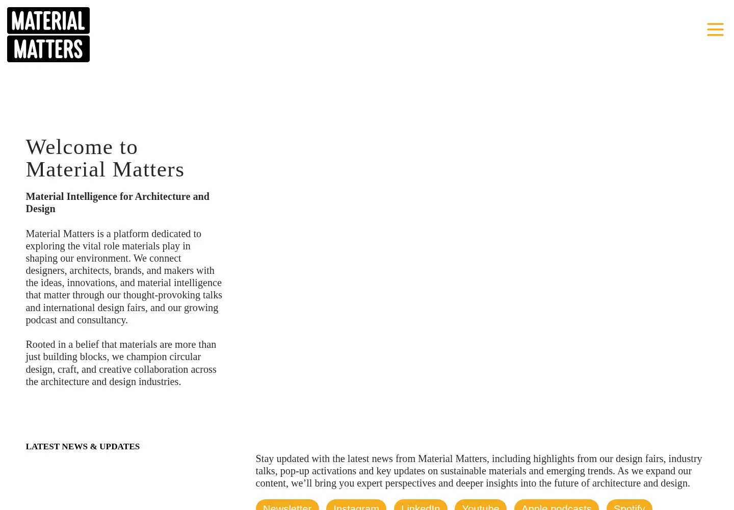 Screenshot of materialmatters.design