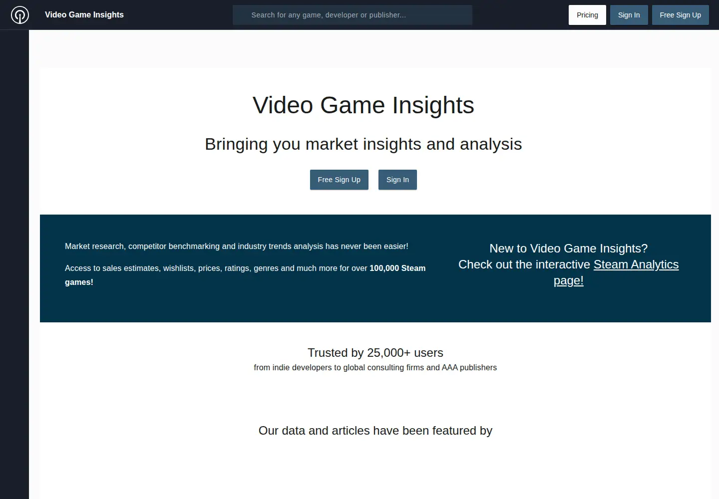 Screenshot of vginsights.com