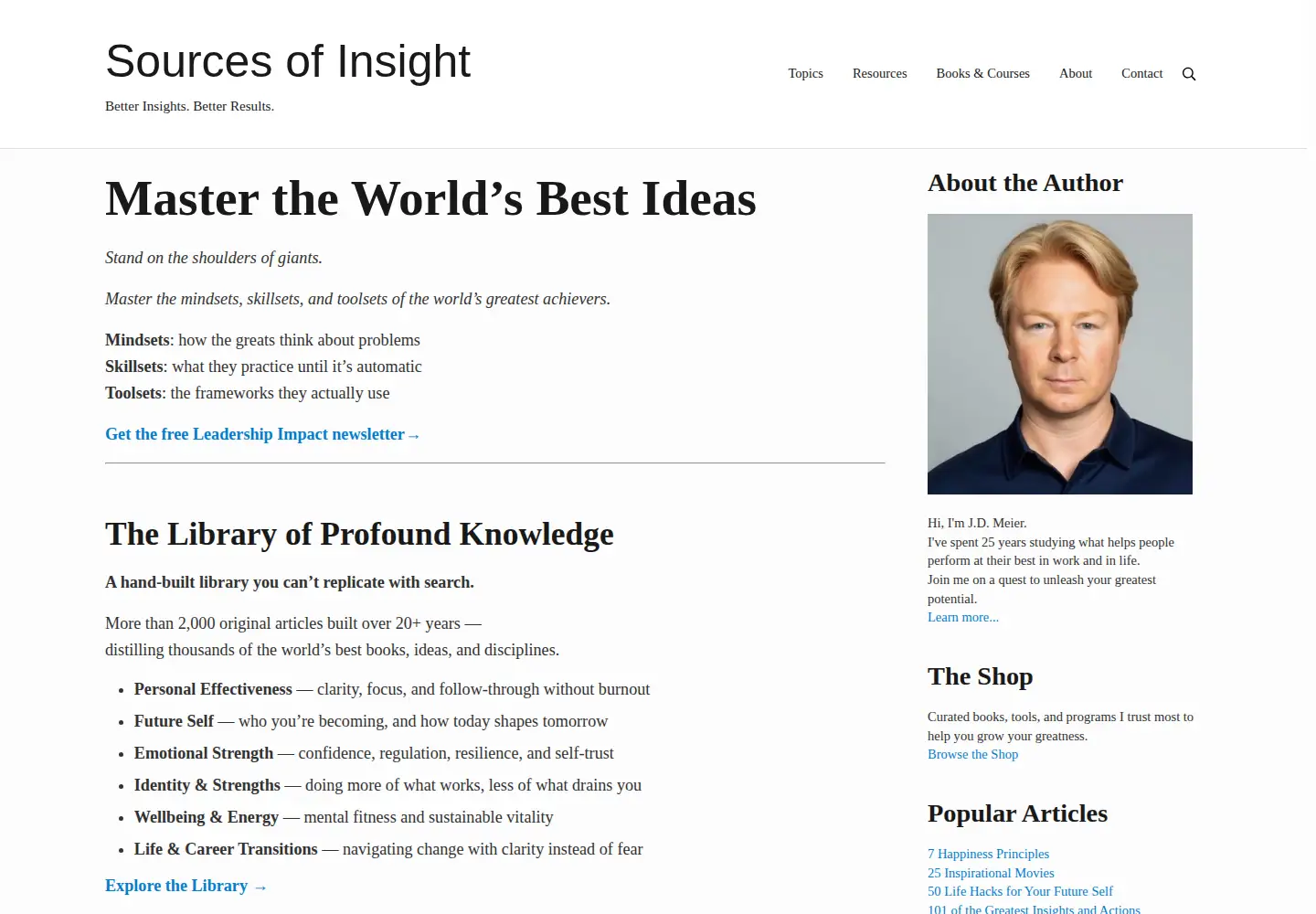 Screenshot of sourcesofinsight.com