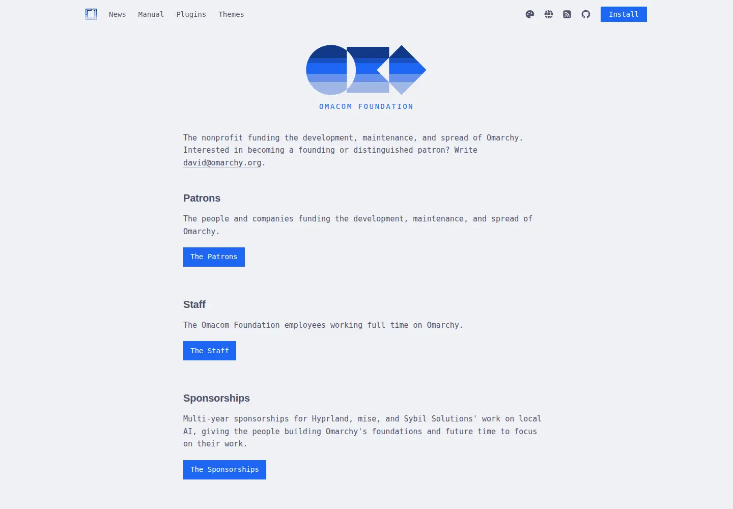 Screenshot of omacom.io