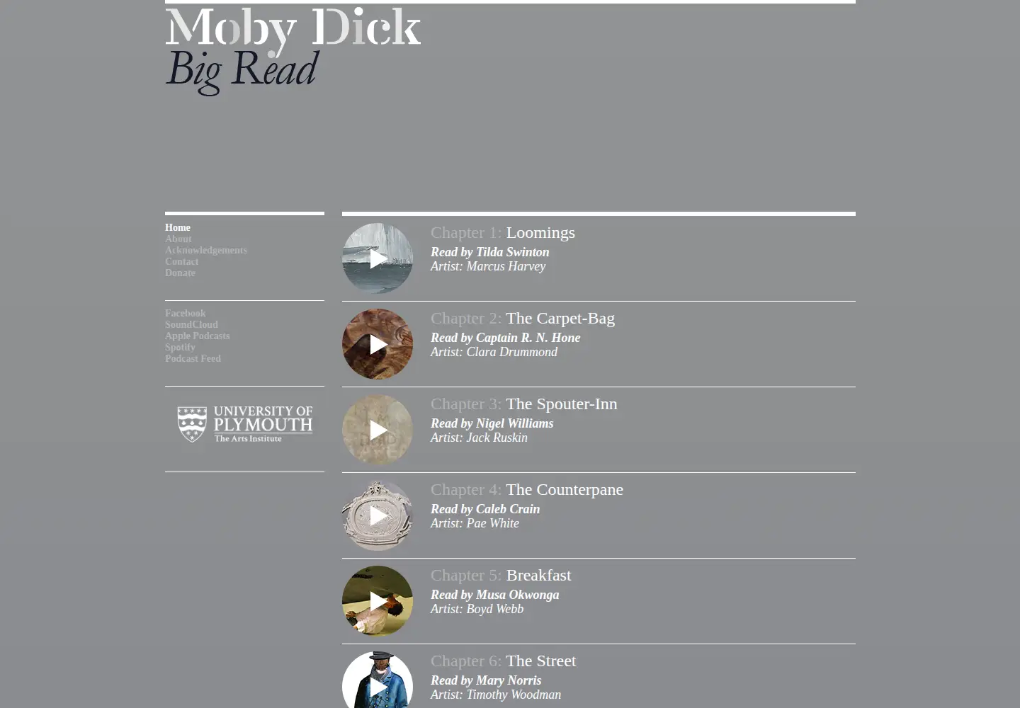 Screenshot of mobydickbigread.com