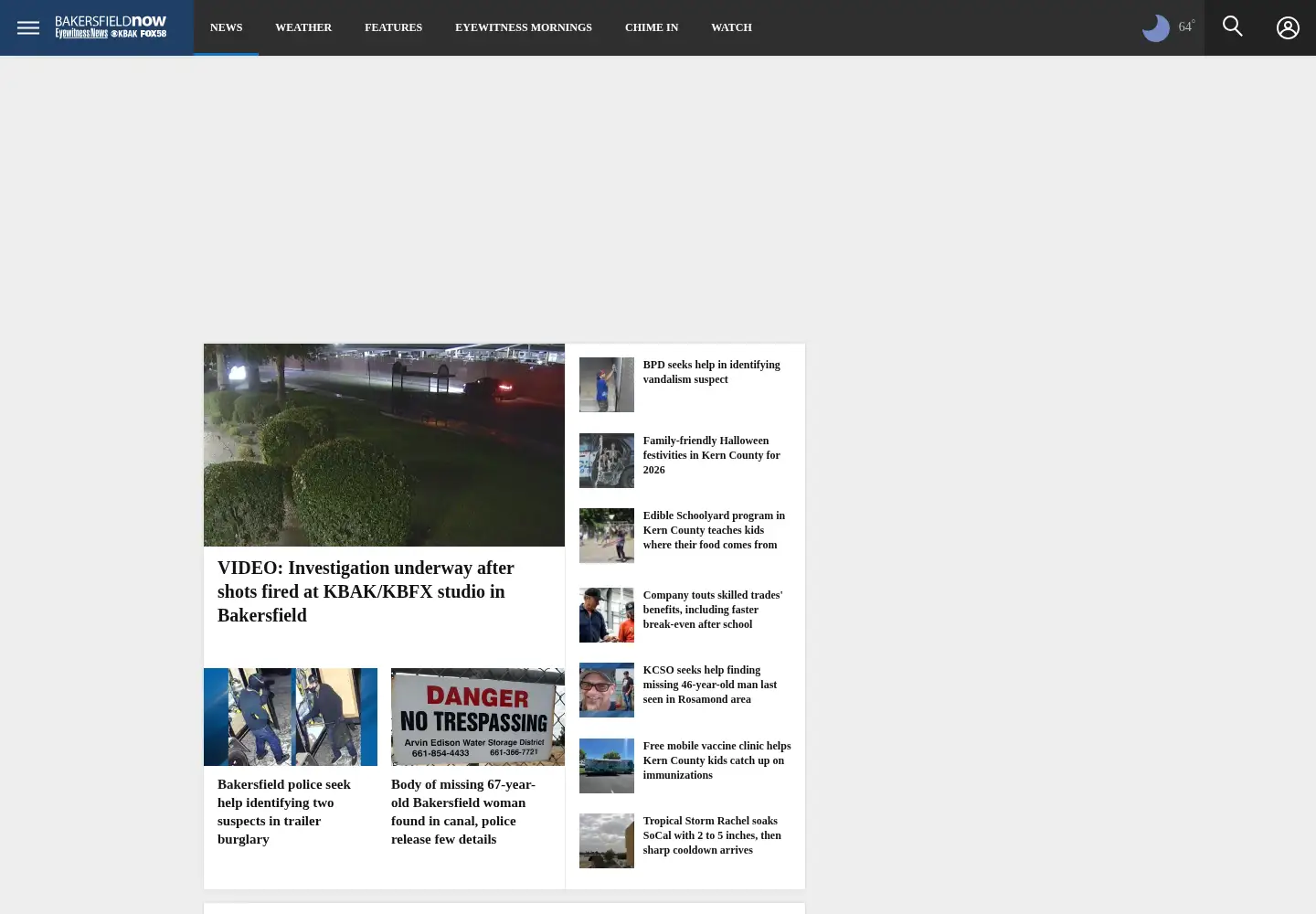 Screenshot of bakersfieldnow.com