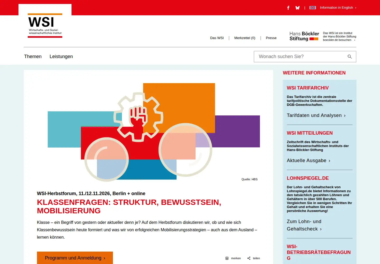Screenshot of wsi.de