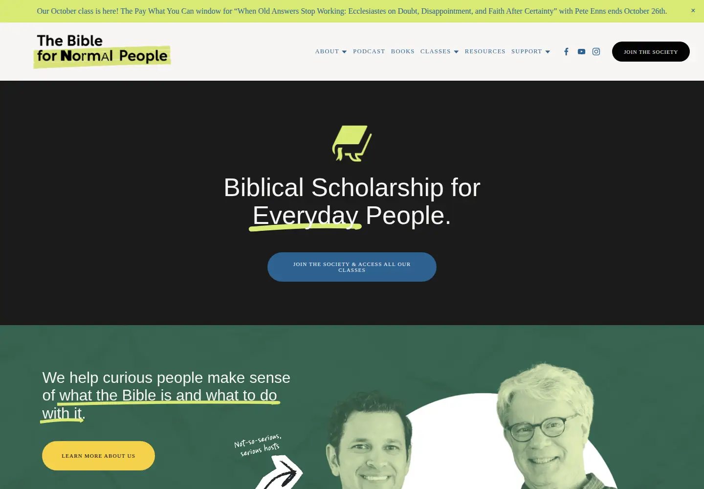 Screenshot of thebiblefornormalpeople.com