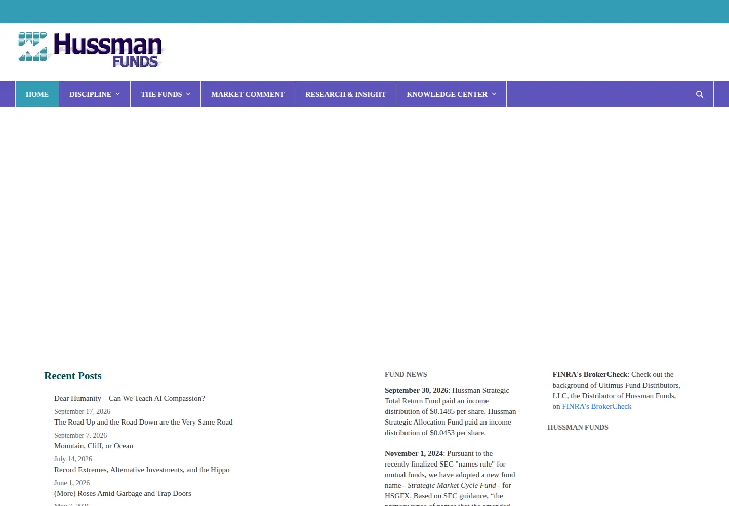 Captured homepage of hussmanfunds.com in the current scan
