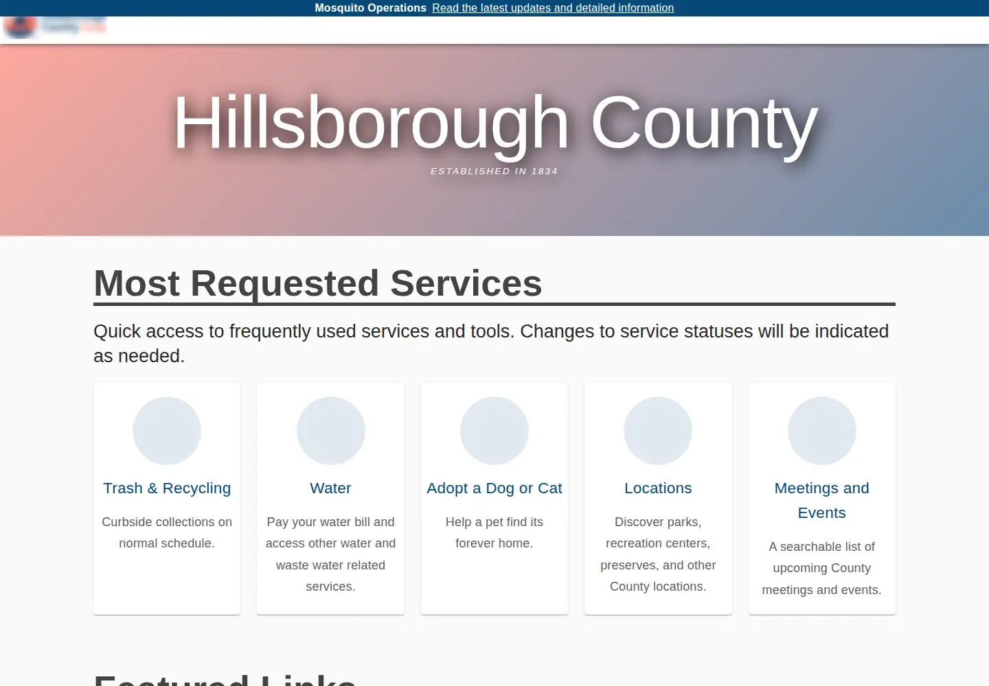 Captured homepage of hillsboroughcounty.org in the current scan
