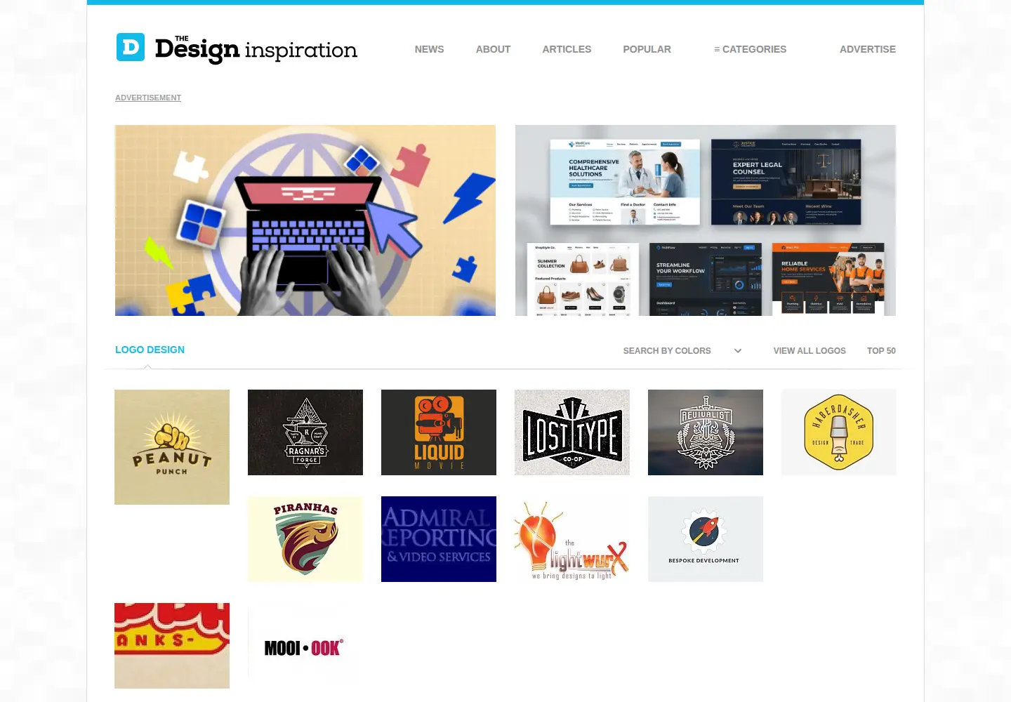 Screenshot of thedesigninspiration.com