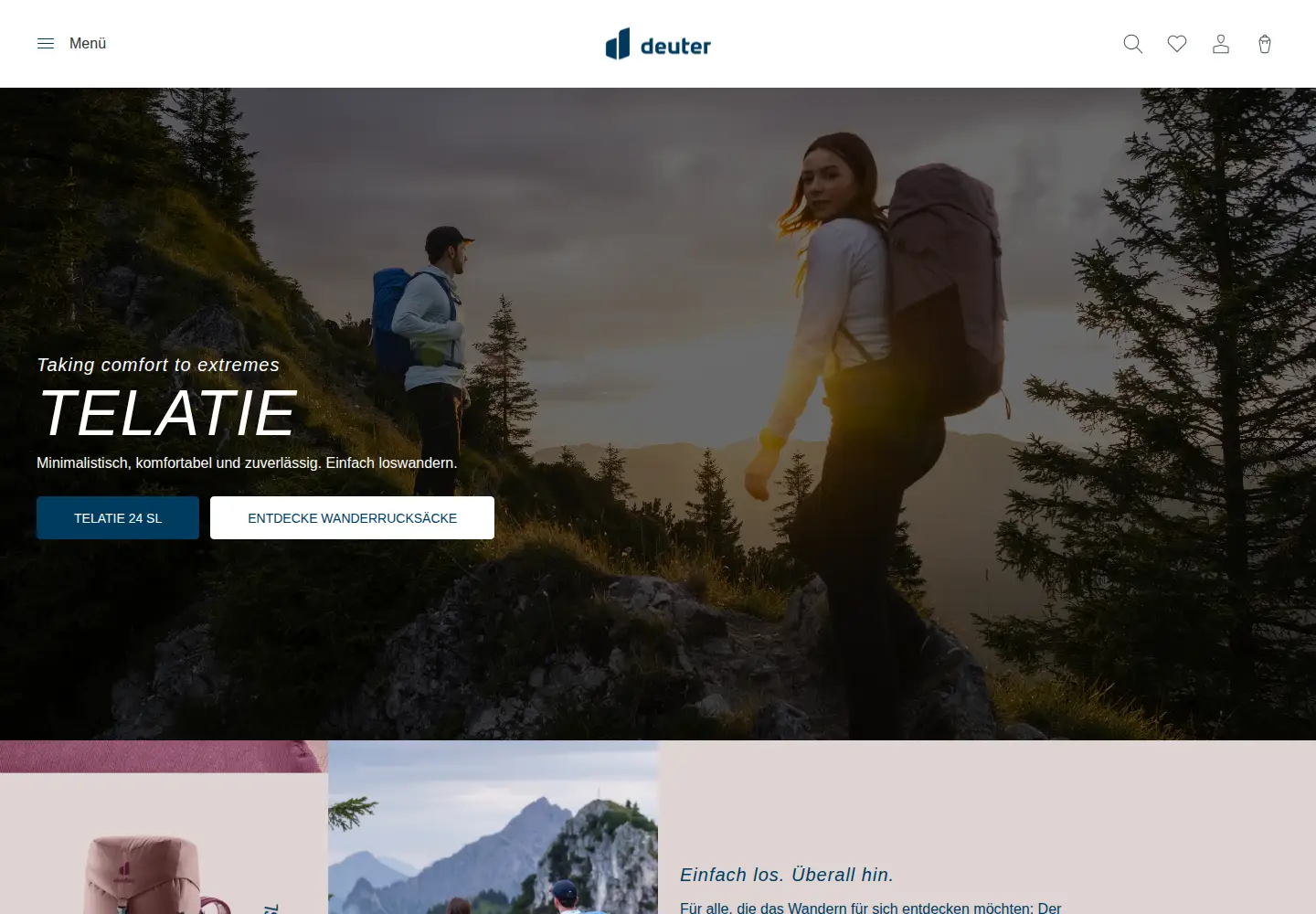 Screenshot of deuter.com