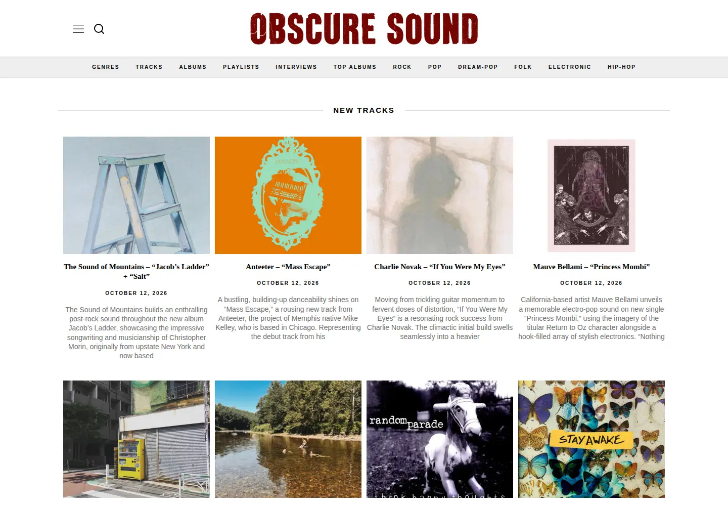 Screenshot of obscuresound.com