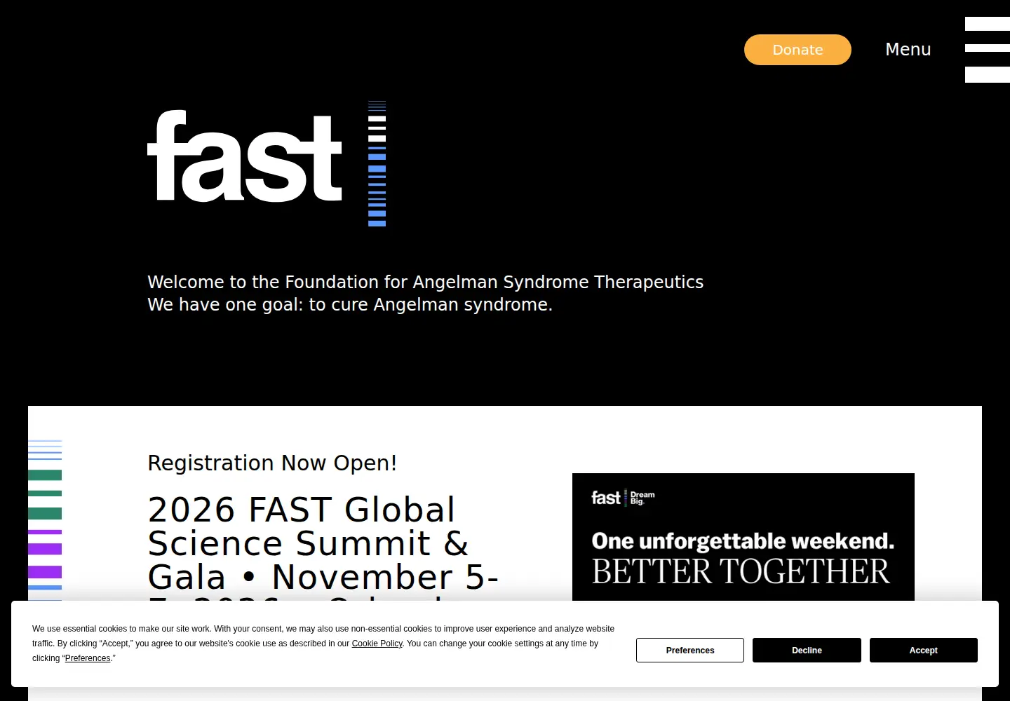 Captured homepage of cureangelman.org in the current scan