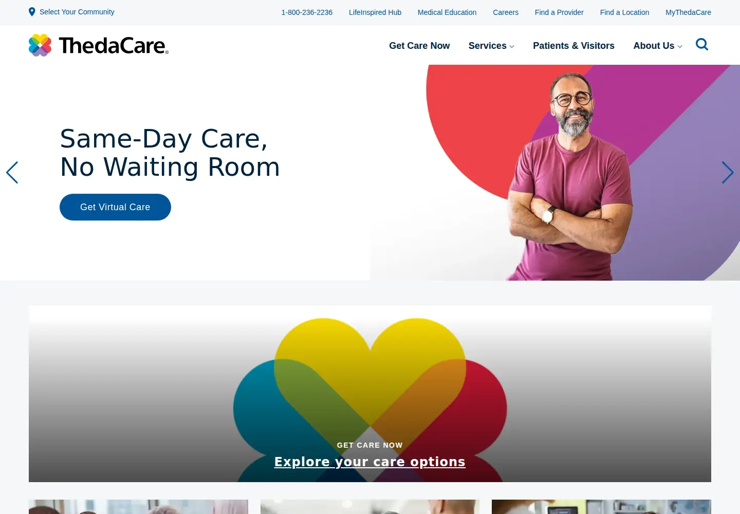Screenshot of thedacare.org