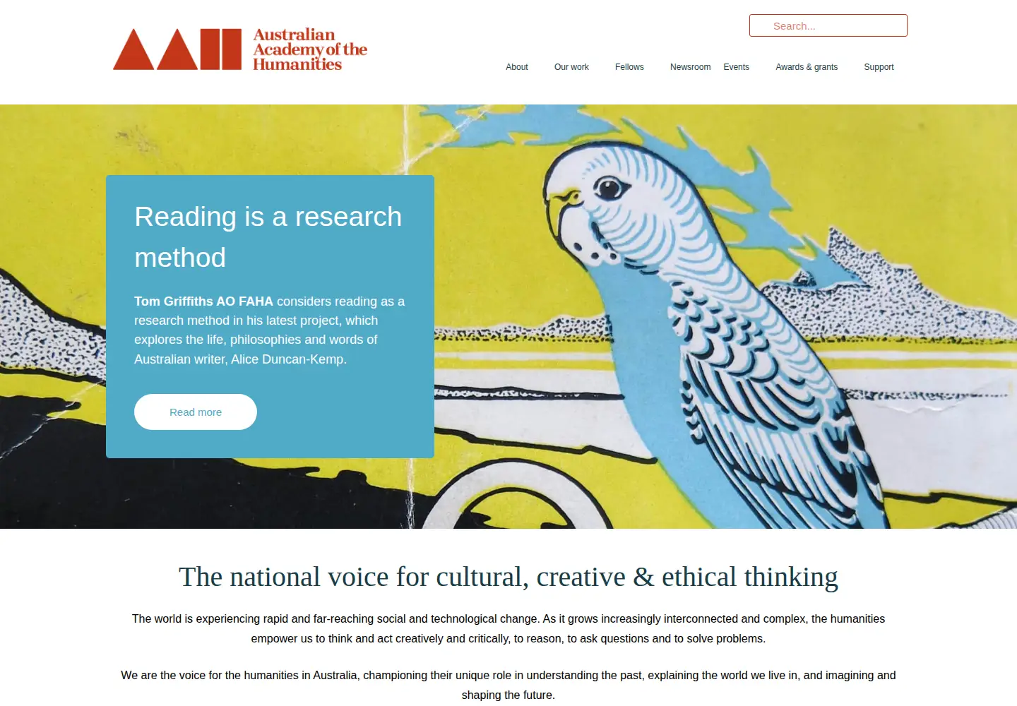 Screenshot of humanities.org.au