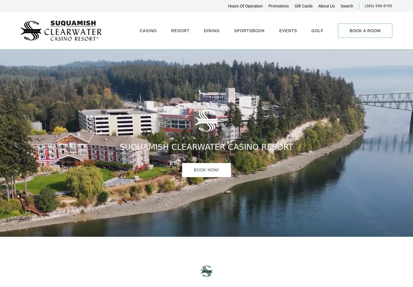 Captured homepage of clearwatercasino.com in the current scan