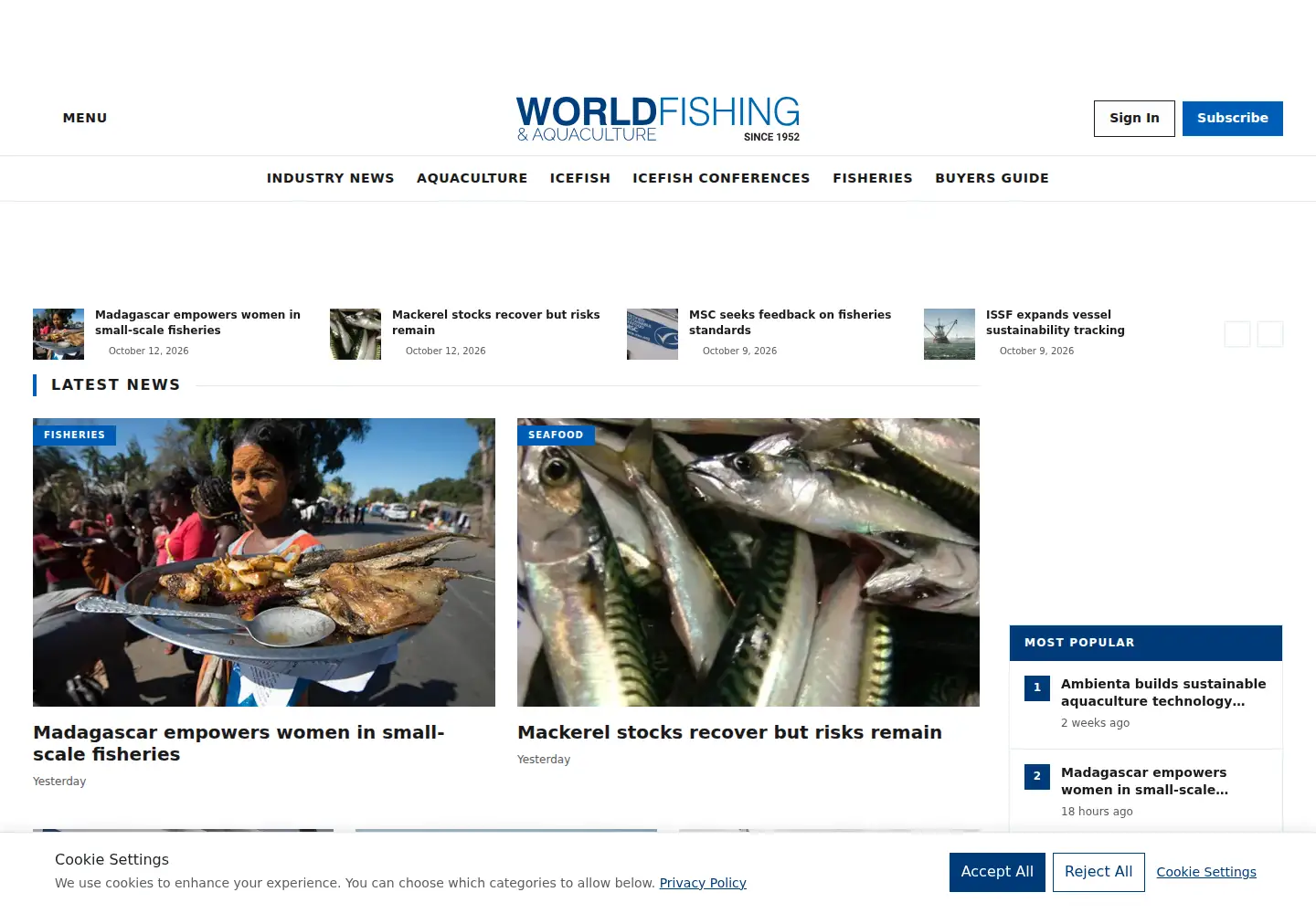 Screenshot of worldfishing.net