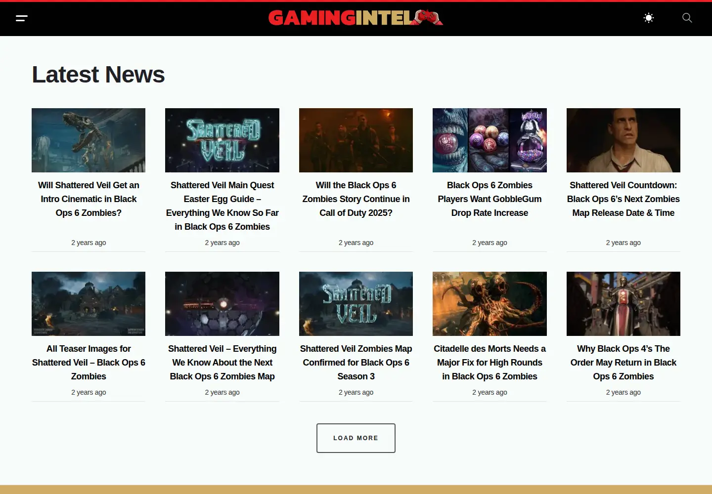 Screenshot of gamingintel.com