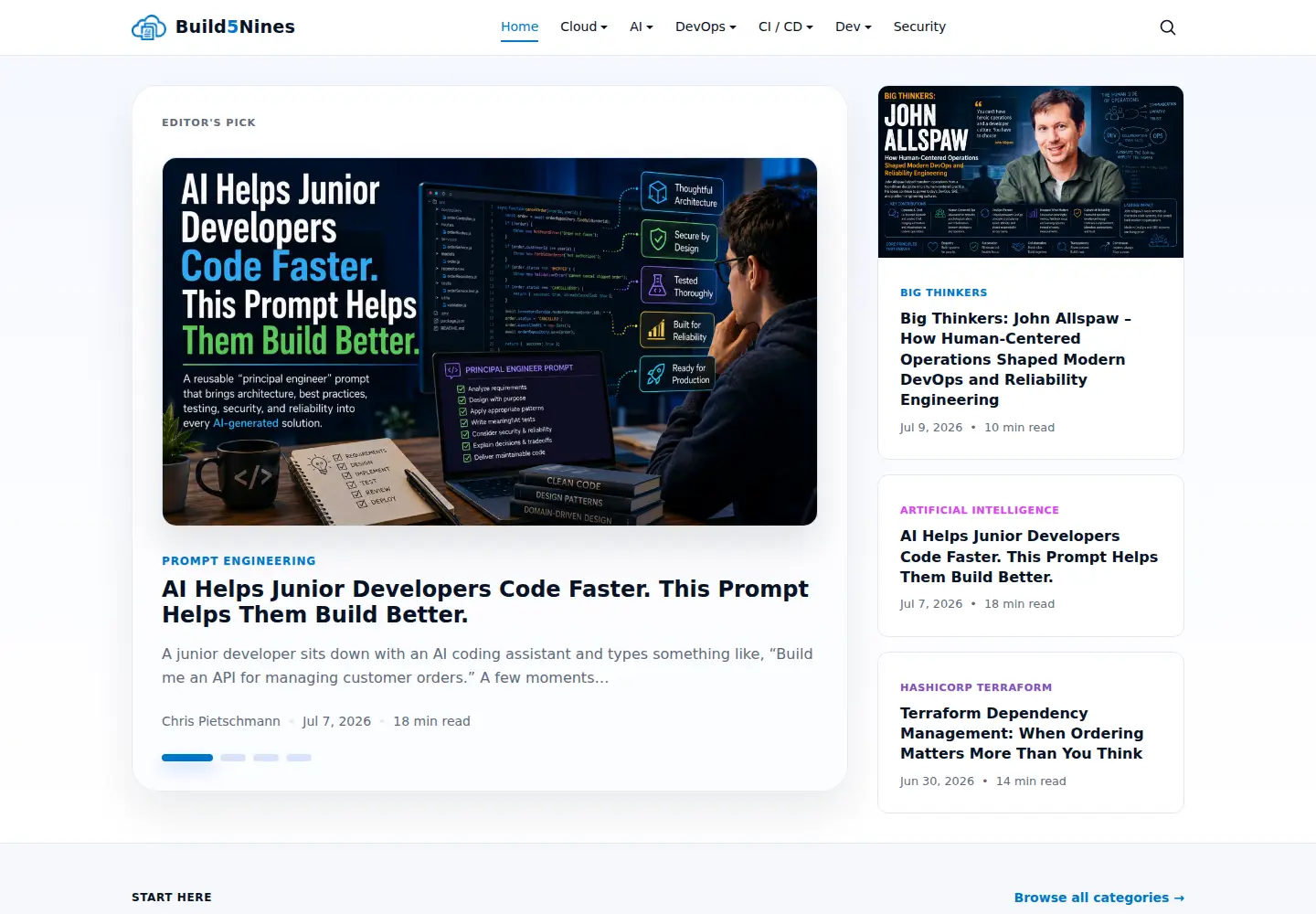 Screenshot of build5nines.com