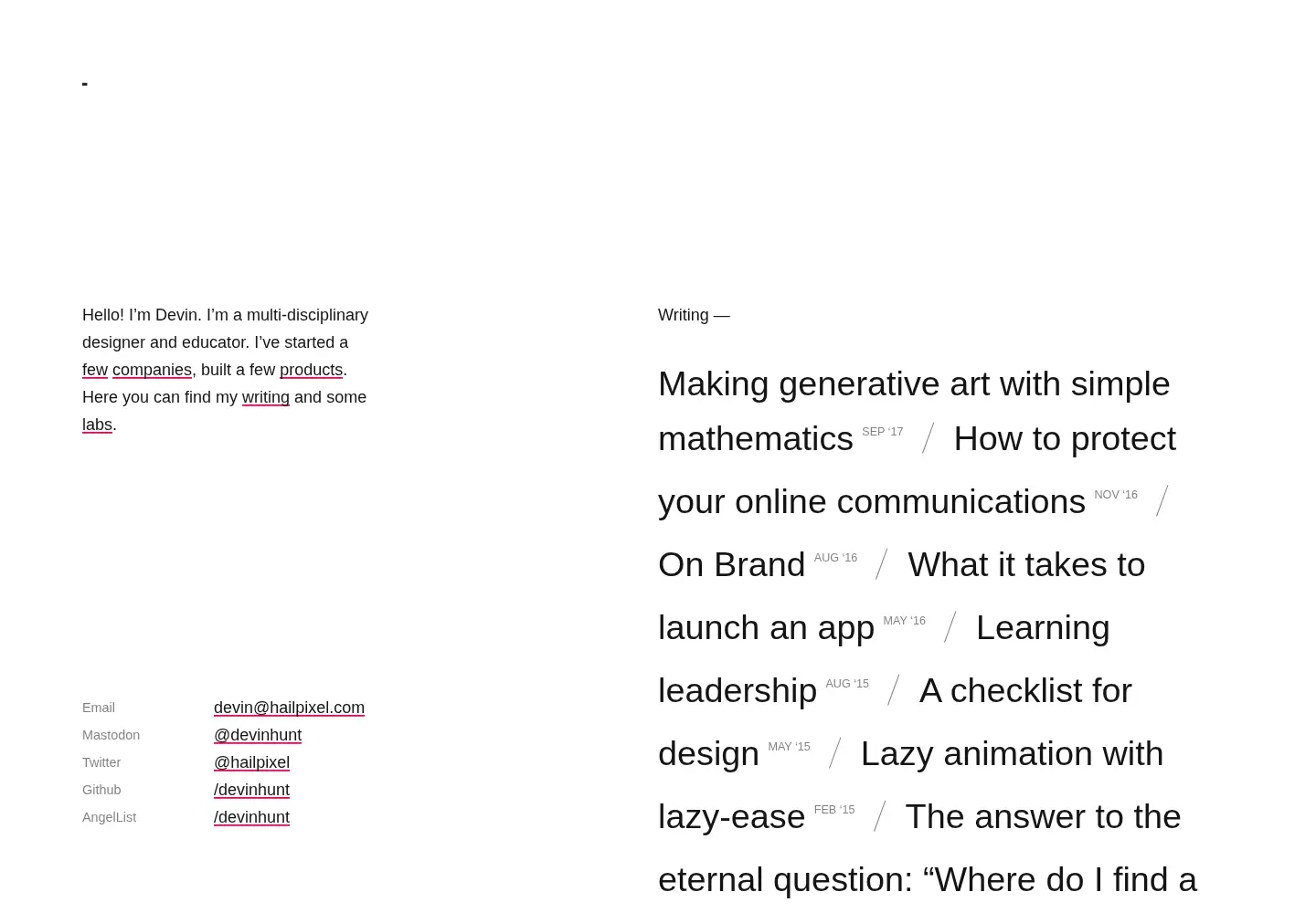 Screenshot of hailpixel.com