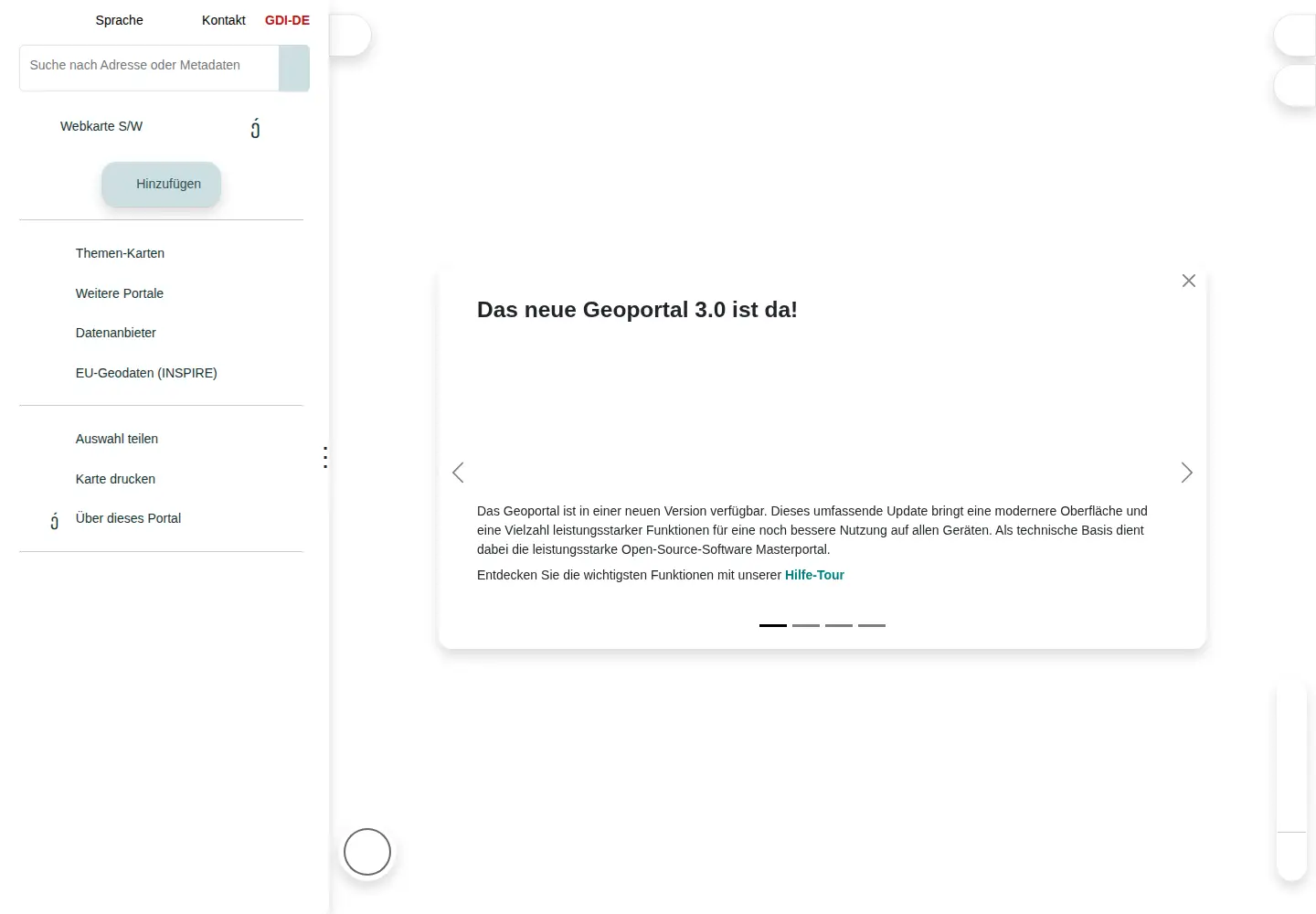 Screenshot of geoportal.de