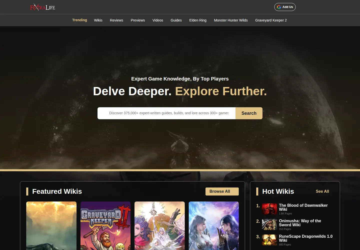 Screenshot of fextralife.com