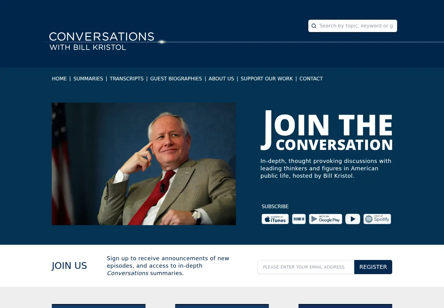 Screenshot of conversationswithbillkristol.org