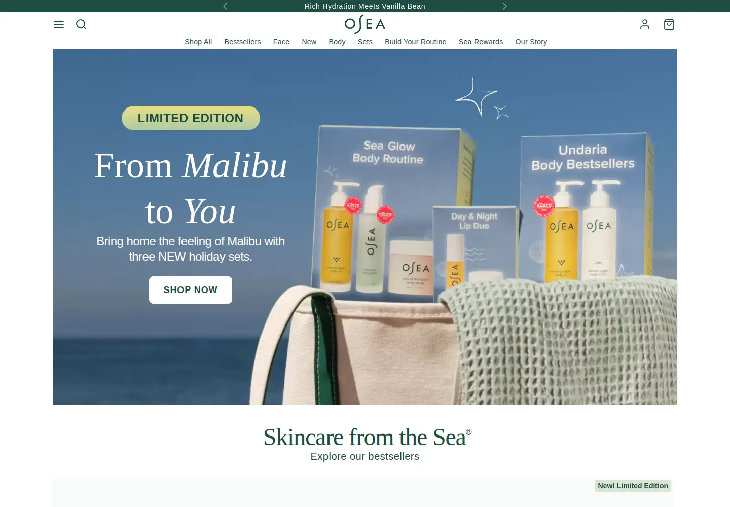Screenshot of oseamalibu.com