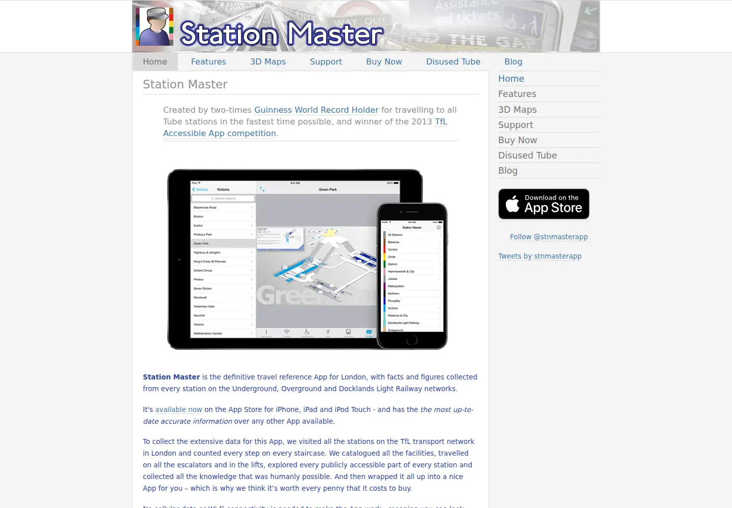 Screenshot of stationmasterapp.com