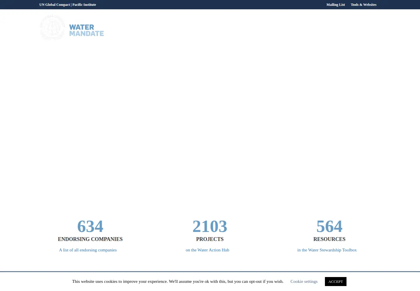 Screenshot of ceowatermandate.org