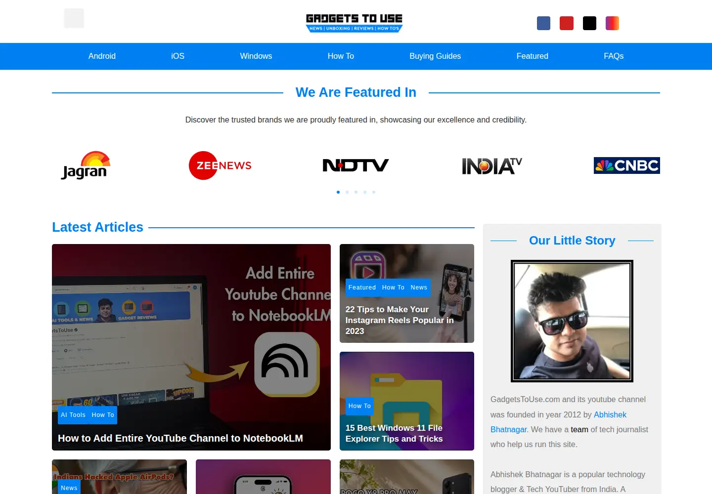 Screenshot of gadgetstouse.com