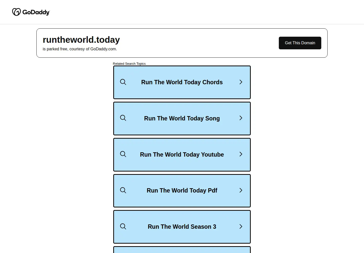 Captured homepage of runtheworld.today in the current scan
