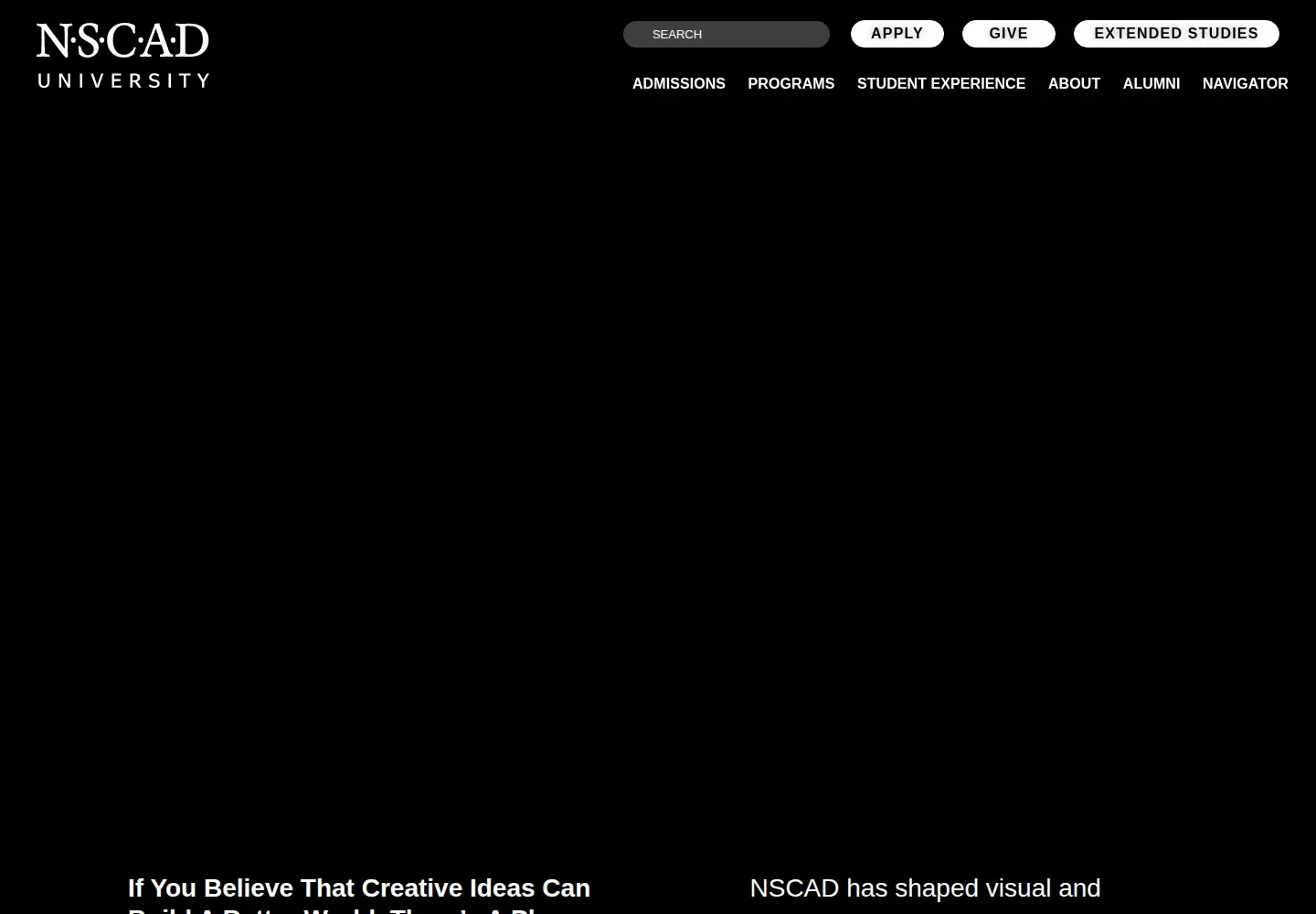 Screenshot of nscad.ca