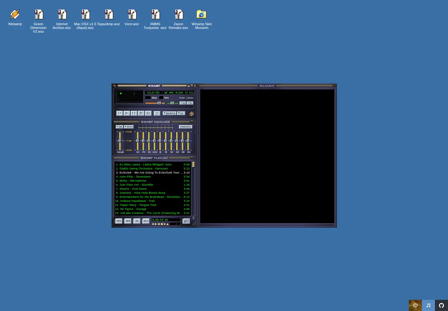 Screenshot of webamp.org