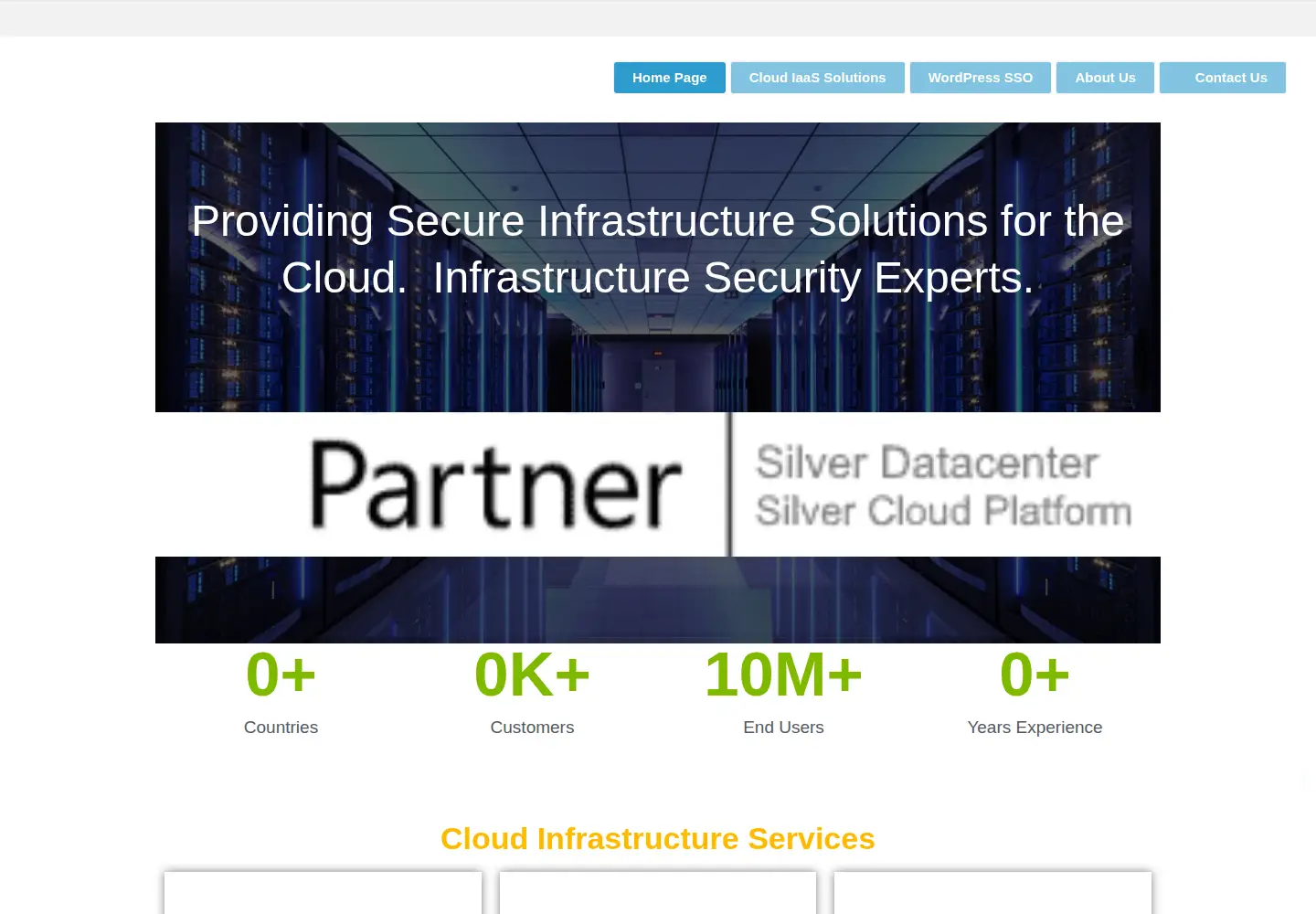 Screenshot of cloudinfrastructureservices.co.uk