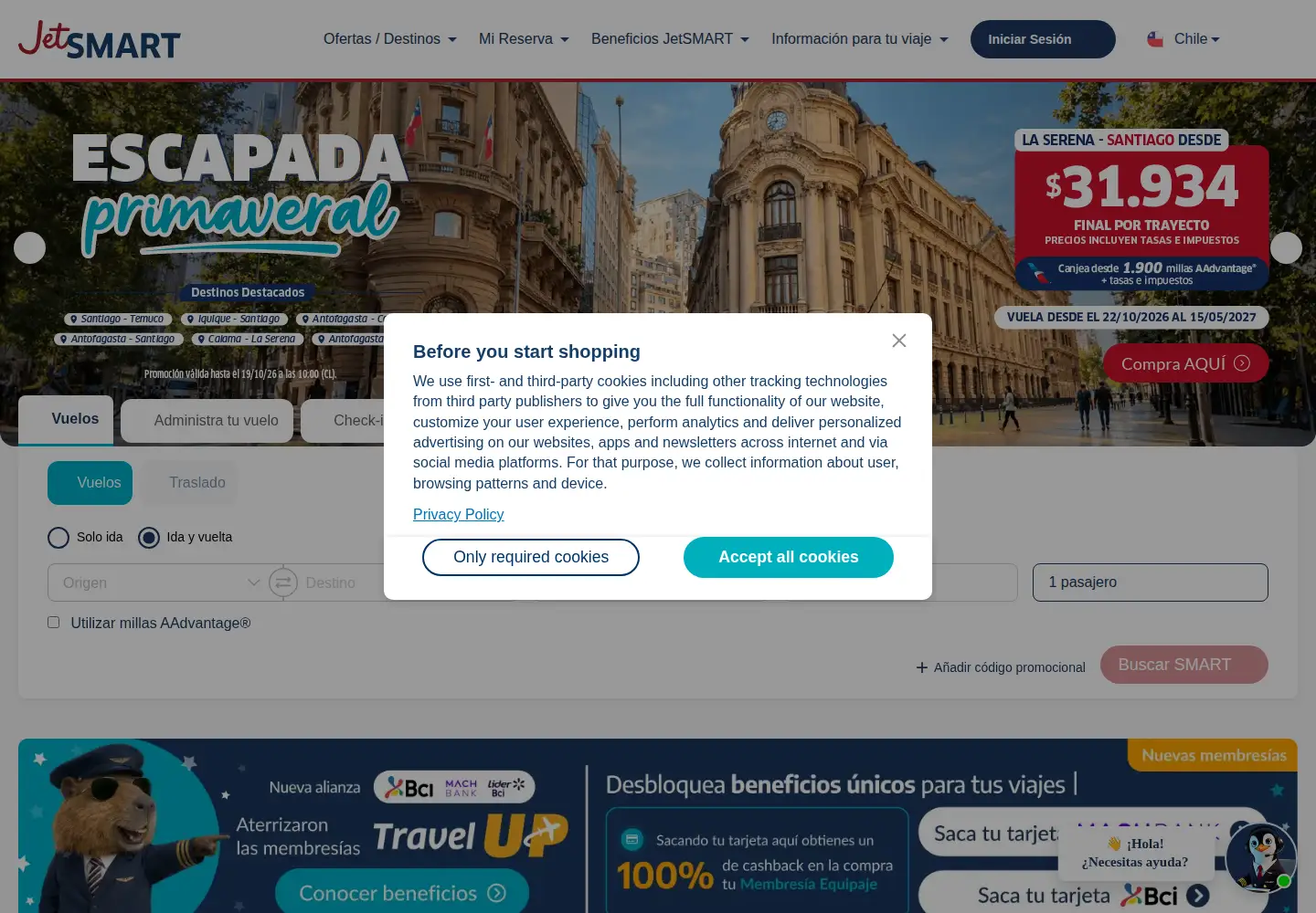 Screenshot of jetsmart.com